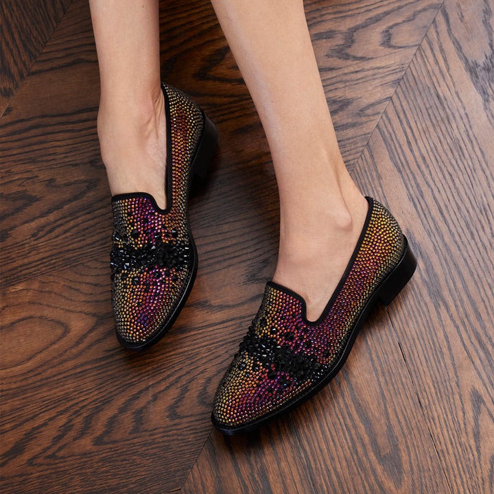 Matildha Crystal Embellished Loafers