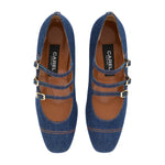 Kina Denim Triple Strap 40mm Mary Jane
