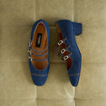 Kina Denim Triple Strap 40mm Mary Jane