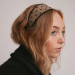 Giselle Wide Sheer Polka Dot Headband