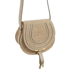 Marcie Raffia Small Saddle Bag