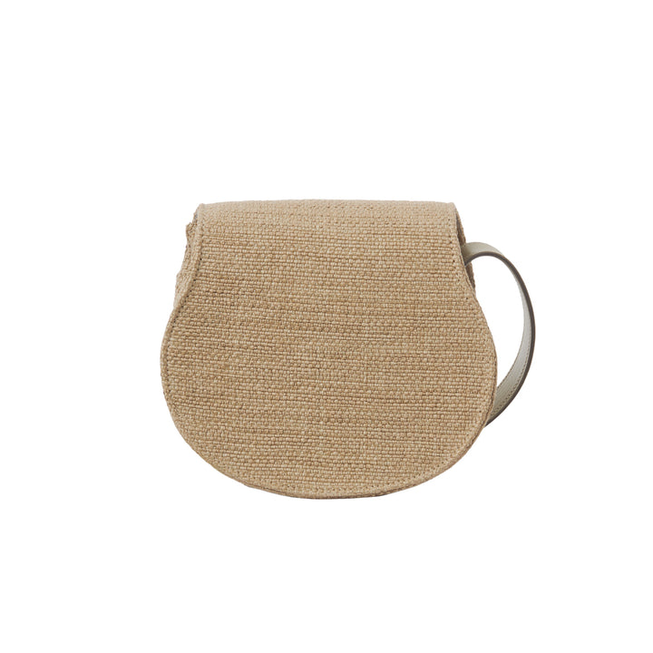 Marcie Raffia Small Saddle Bag