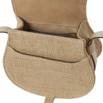 Marcie Raffia Small Saddle Bag
