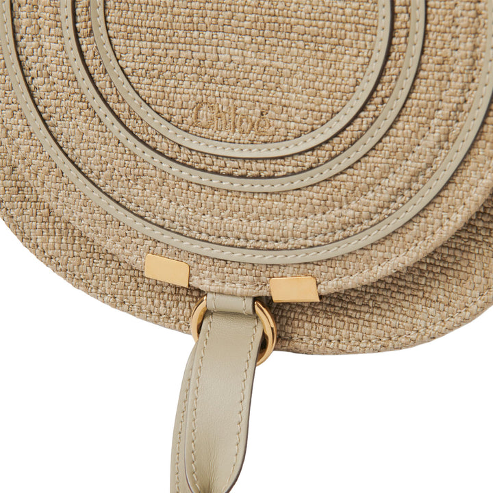 Marcie Raffia Small Saddle Bag
