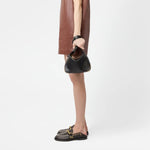 Metal Dots Mini Leather Shoulder Bag