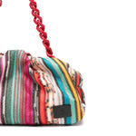 Large Printed Pouch with Chain
