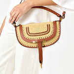 Mini Marcie Shoulder Bag Raffia Mix