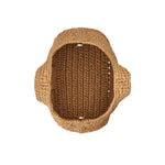 Raffia and Leather Mini Shopping Bag