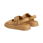Chunky Maxi Raffia Buckle Sandals