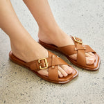 Nil Leather Slides