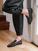 Oline Strass Velvet Moccasin