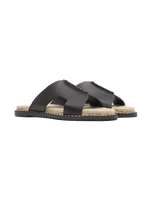 Piti Flat Leather Slides