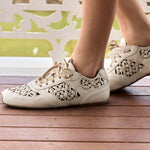 Roxie Lasercut Leather Sneakers