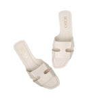 Natural Calf Leather Slides
