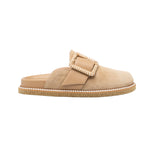 Peggy Wicker Buckle Flat Mules