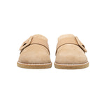 Peggy Wicker Buckle Flat Mules
