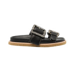 Robin Double Buckle Flat Slides