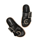 Robin Double Buckle Flat Slides