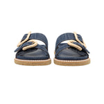 Robin Double Buckle Flat Slides