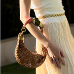 Small Bracelet Bag Braided Leather