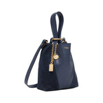 Small Spin Tote Bag Suede Leather Mix