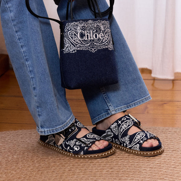 Rebecca Denim Slides