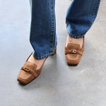 Slingback Stitched 50 Pumps in Suede