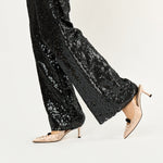 Crystal Embellished Slingback Pumps