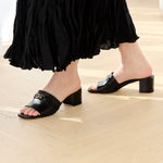 Timeless T Block Heel Slides