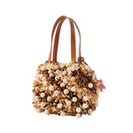 Wood Pom Pom Mini Bag