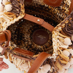 Wood Pom Pom Mini Bag