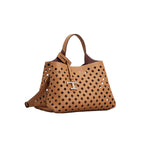 Logo Charm Micro Perforated Tote Bag