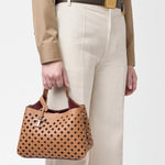 Logo Charm Micro Perforated Tote Bag