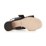 Barrette Double Strap Mid Heel Sandals