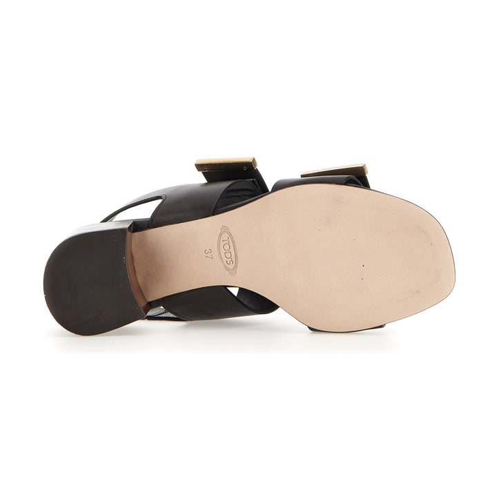 Barrette Double Strap Mid Heel Sandals