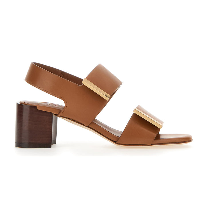 Barrette Double Strap Mid Heel Sandals