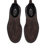 Pull On Lug Sole Suede Boots