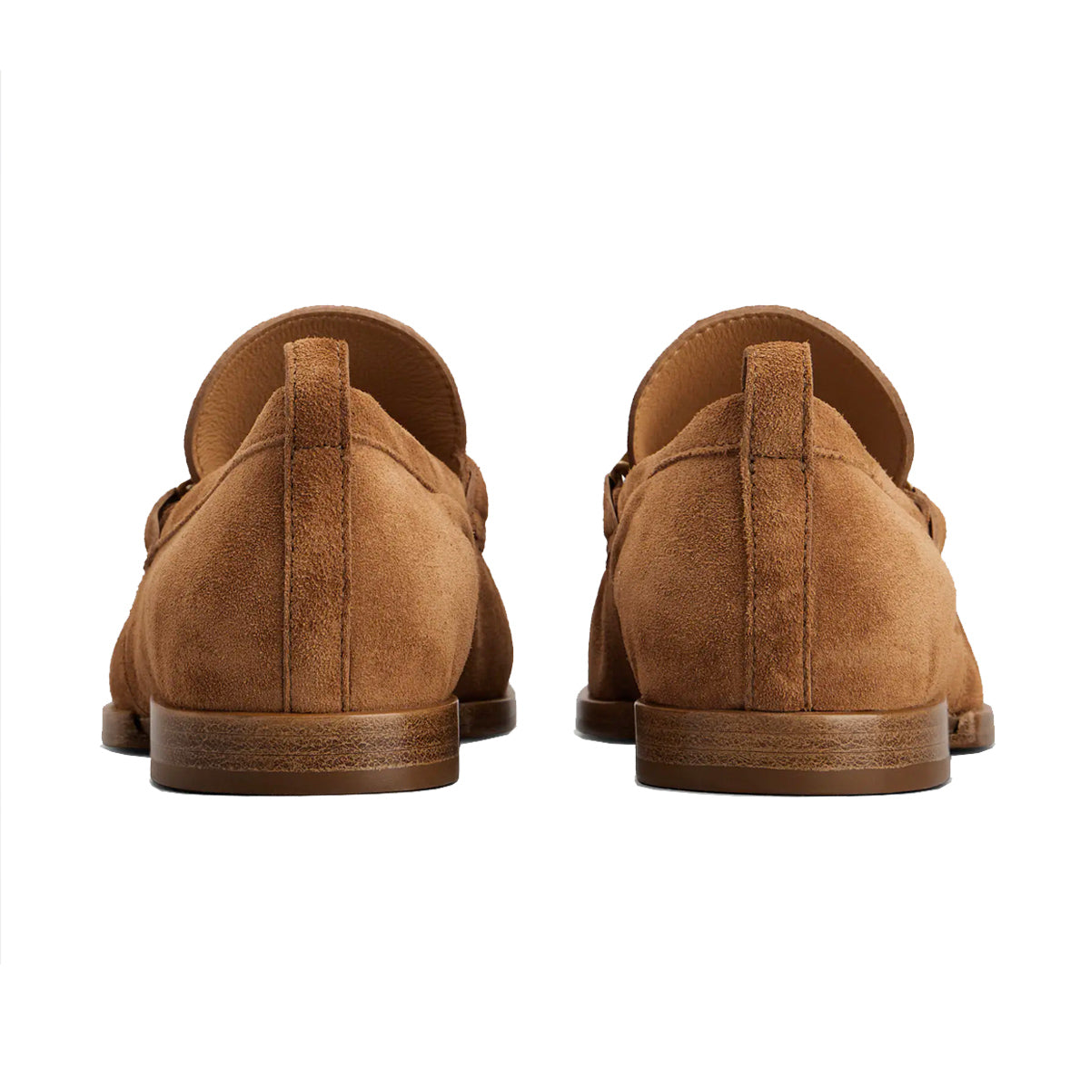 Suede Mocassin Loafer with Chain Detail