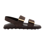 Barette Double Strap Nubuck Flat Sandals