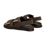 Barette Double Strap Nubuck Flat Sandals