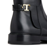 Timeless T Logo Plaque Ankle Boots