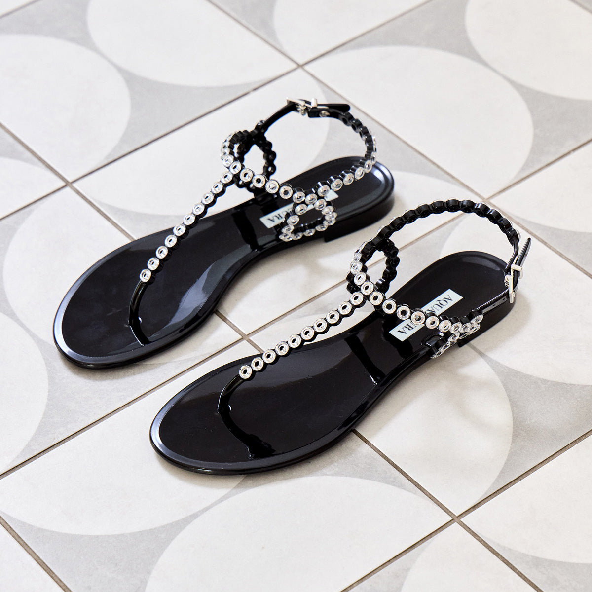 Almost Bare Crystal Jelly Sandal