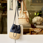 Adria Wicker Bucket Bag