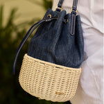 Adria Wicker Bucket Bag