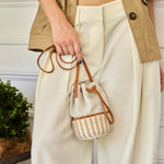 Adria Wicker Bucket Bag