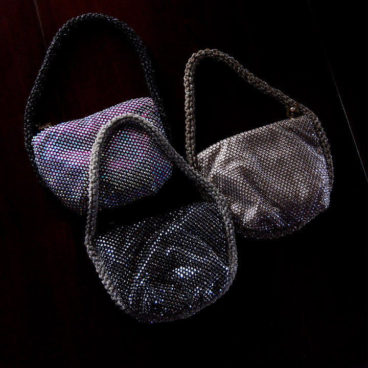Amelia Crystal Mesh Hobo Bag