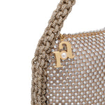 Amelia Crystal Mesh Hobo Bag