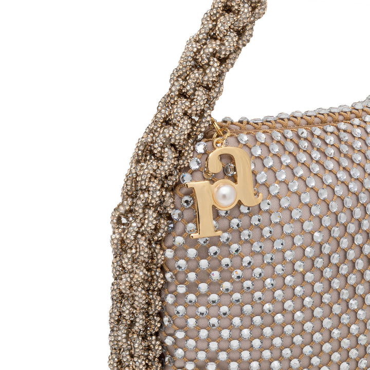 Amelia Crystal Mesh Hobo Bag