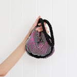 Amelia Crystal Mesh Hobo Bag