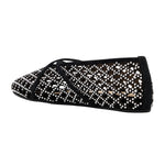 Crystal Mesh Suede Ballet Flats